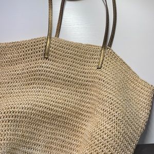 J Crew Beach Bag woven Tote
